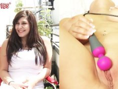 German amateur julie johnson shows off her big natural tits in hot doggy style fuck
